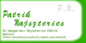patrik majszterics business card